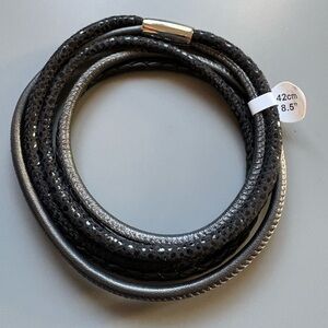 Jesper Nielsen w Jennifer Lopez Leather Wrap Bracelet | Sz 42cm / 8.5”